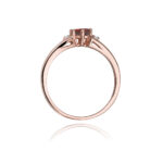 Diamantový prsteň Radiance z ružového zlata s granátom, 14k