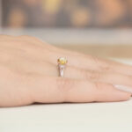 Diamantový prsteň Radiance z ružového zlata s citrínom, 14k