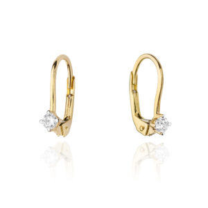 Diamantové náušnice Lana zo žltého zlata 0,14ct, 14k