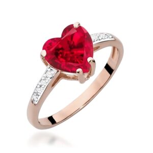 Diamantový prsteň Passion z ružového zlata, 14k