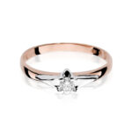 Diamantový zásnubný prsteň Always z ružového zlata, 0,12ct 14k