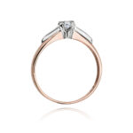 Diamantový zásnubný prsteň Always z ružového zlata, 0,12ct 14k