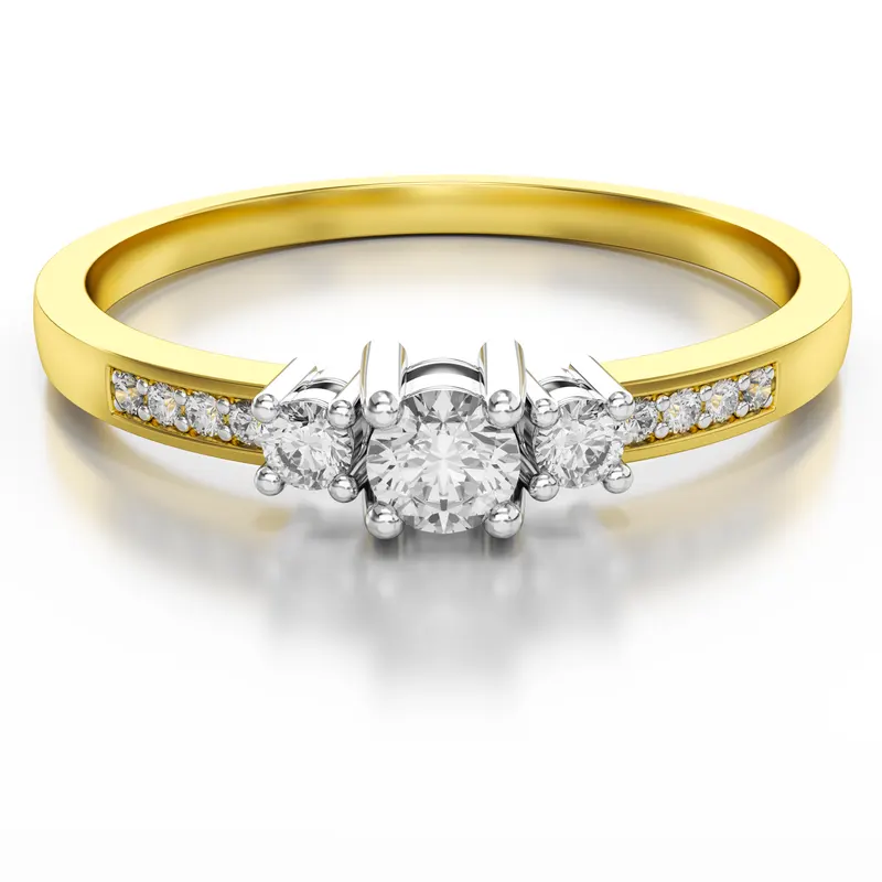 Diamantový zásnubný prsteň Zenith z kolekcie Dream rings zo žltého zlata s diamantom 0,19ct, 14k