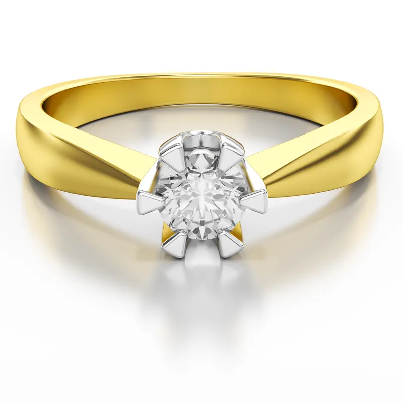 Diamantový zásnubný prsteň Grand z kolekcie Dream rings zo žltého zlata s diamantom 0,15ct, 14k