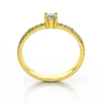 Diamantový zásnubný prsteň Prestige z kolekcie Dream rings zo žltého zlata s diamantom 0,15ct, 14k