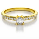 Diamantový zásnubný prsteň Prestige z kolekcie Dream rings zo žltého zlata s diamantom 0,15ct, 14k