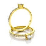 Diamantový zásnubný prsteň Prestige z kolekcie Dream rings zo žltého zlata s diamantom 0,15ct, 14k