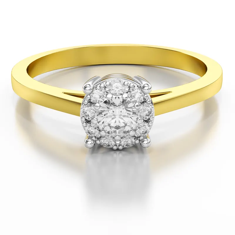 Diamantový zásnubný prsteň Solara z kolekcie Dream rings zo žltého zlata s diamantom 0,14ct, 14k
