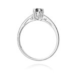 LAB diamantový zásnubný prsteň Miralyn čierny diamant