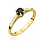 LAB diamantový zásnubný prsteň Miralyn čierny diamant