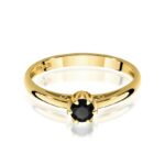 LAB diamantový zásnubný prsteň Miralyn čierny diamant