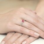 Diamantový prsteň Lovia s ružovým topásom