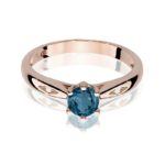 Diamantový prsteň Devina s topásom London Blue