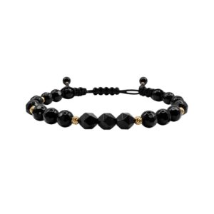 Šnúrkový čierny náramok Onyx Orbit