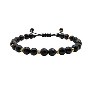 Šnúrkový čierny náramok Onyx Essence