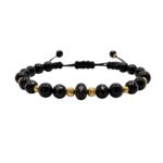 Šnúrkový čierny náramok Onyx & Spinel Elite