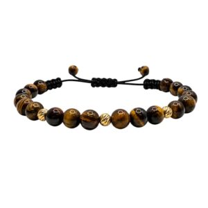 Šnúrkový náramok Tiger eye elegance