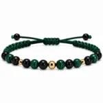 Šnúrkový náramok Malachite & Onyx