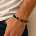 Šnúrkový náramok Malachite & Onyx