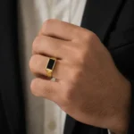 Vintage pánsky prsteň Black Onyx