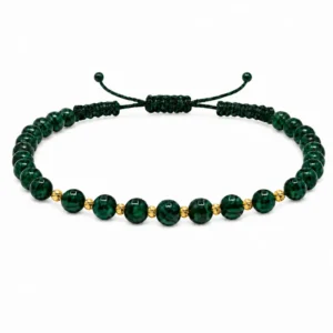 Šnúrkový náramok Malachite Forest